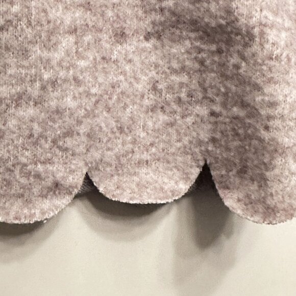 THML Anthropologie Womens Scalloped Top Beige‎ Neutral Small - Picture 4 of 9